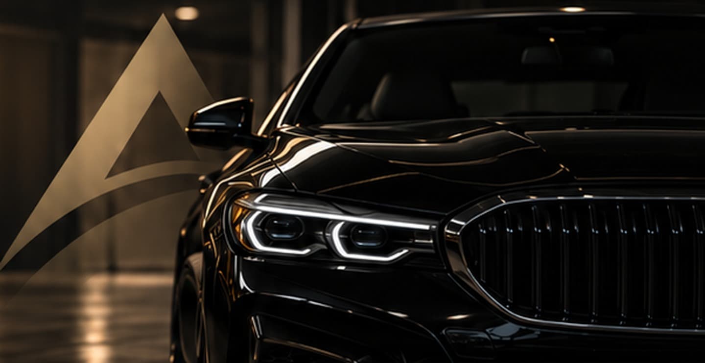 Automóvel premium em ambiente escuro